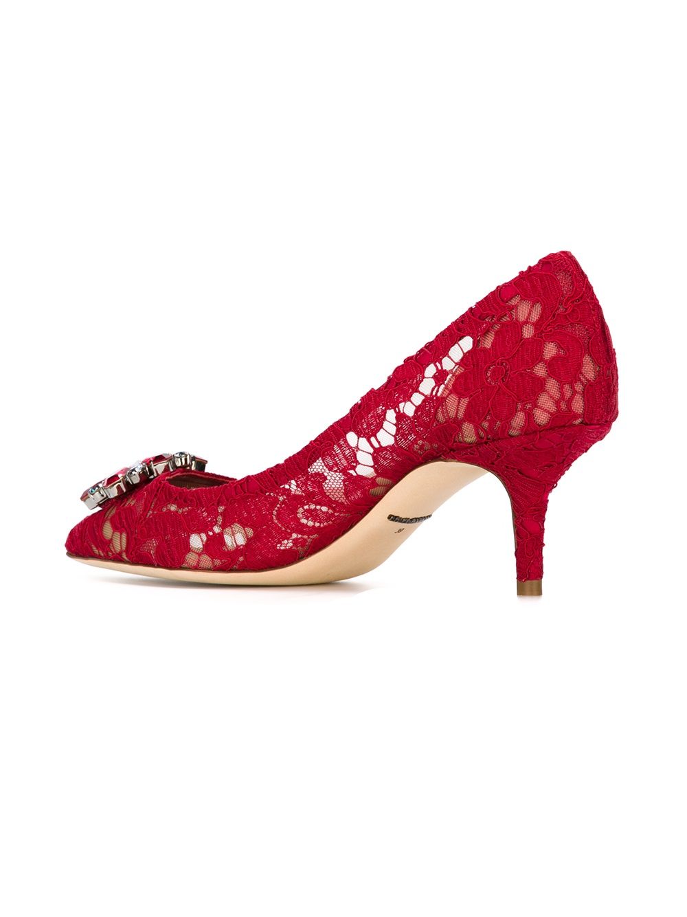 DOLCE & GABBANA Chic Cotton Pumps with Stiletto Heel