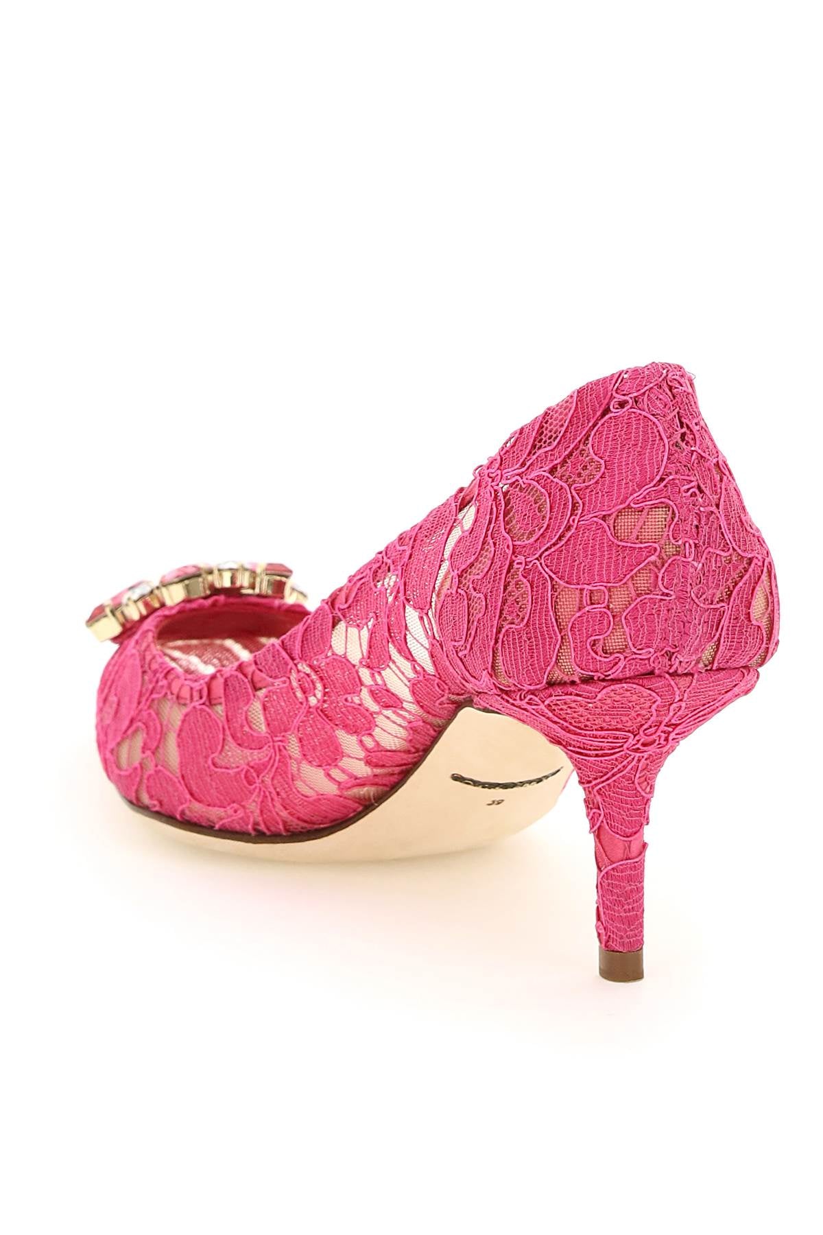 DOLCE & GABBANA Chic Pumps with Elegant Lace Detail - 7cm Heel Height