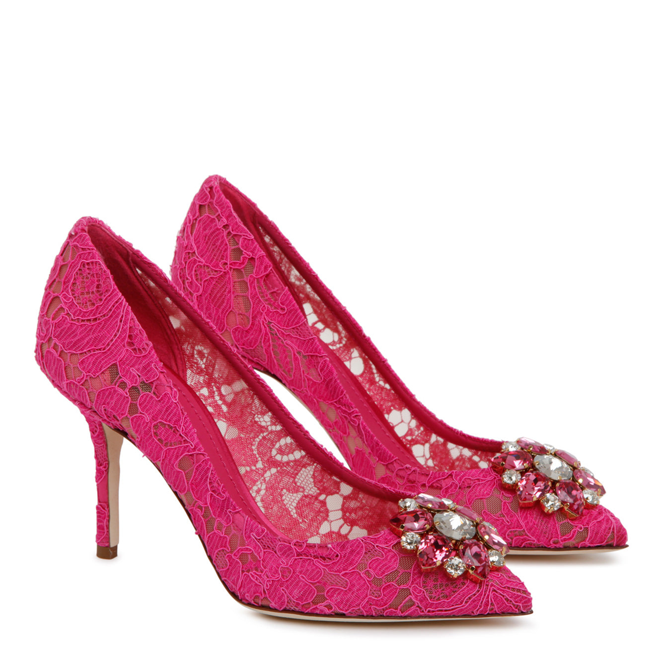 DOLCE & GABBANA Lace Pumps with High Stiletto Heel