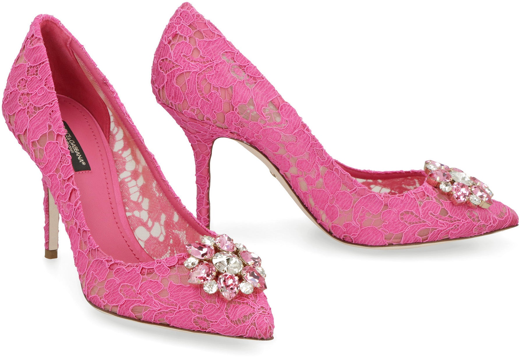 DOLCE & GABBANA Lace Pump with Kitten Stilettos