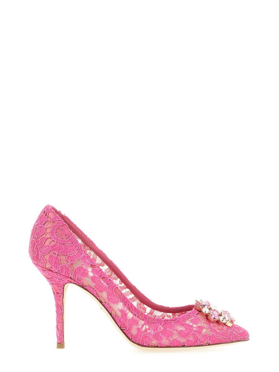 DOLCE & GABBANA Lace Pumps with High Stiletto Heel