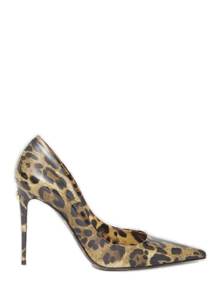 DOLCE & GABBANA Luxe Leather Stiletto Pumps for Women