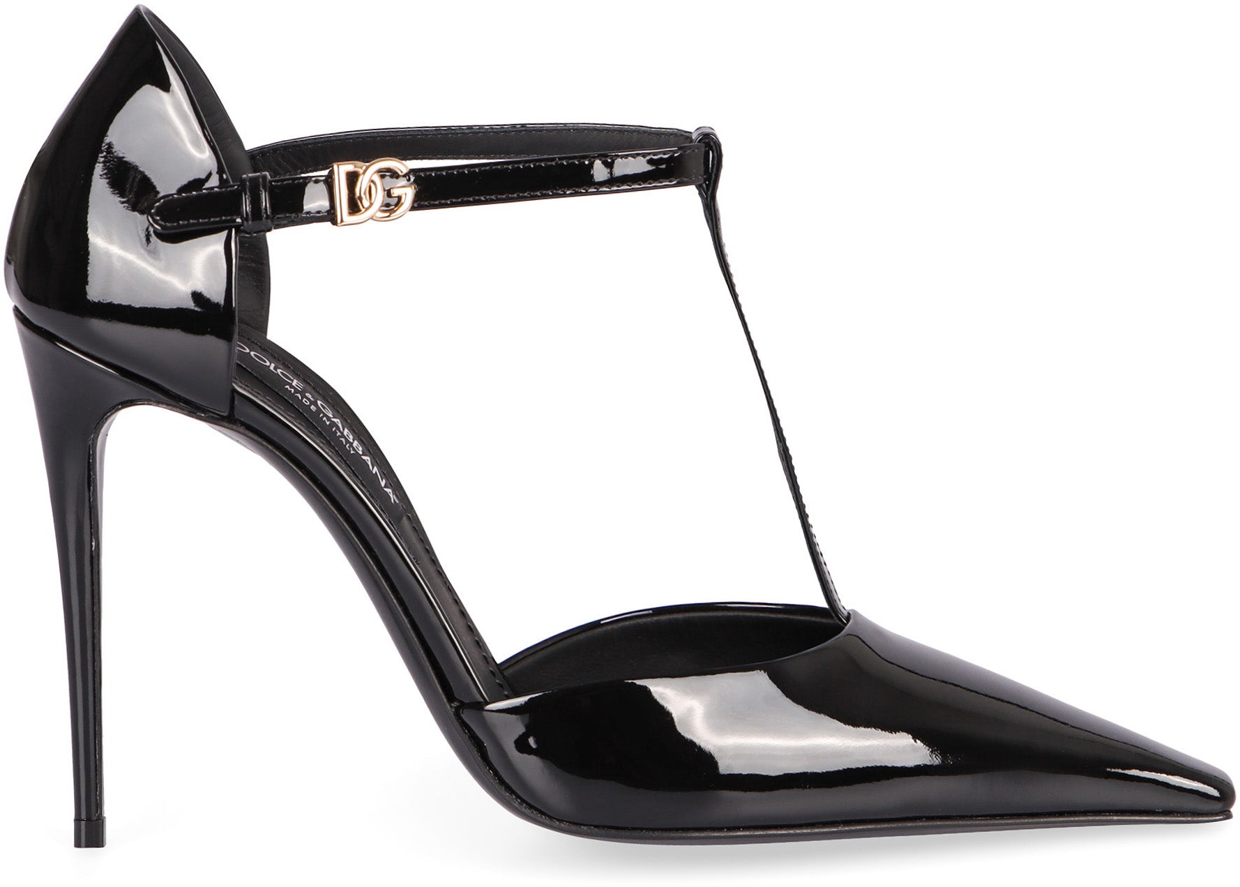 DOLCE & GABBANA Elegant T-Bar Patent Leather Pumps