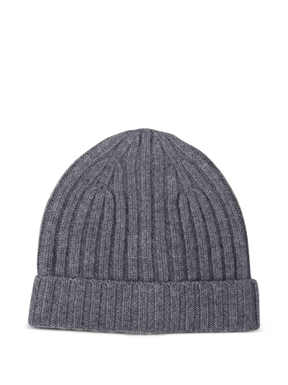 BEYOU Ribbed Texture Turn-Up Brim Beanie