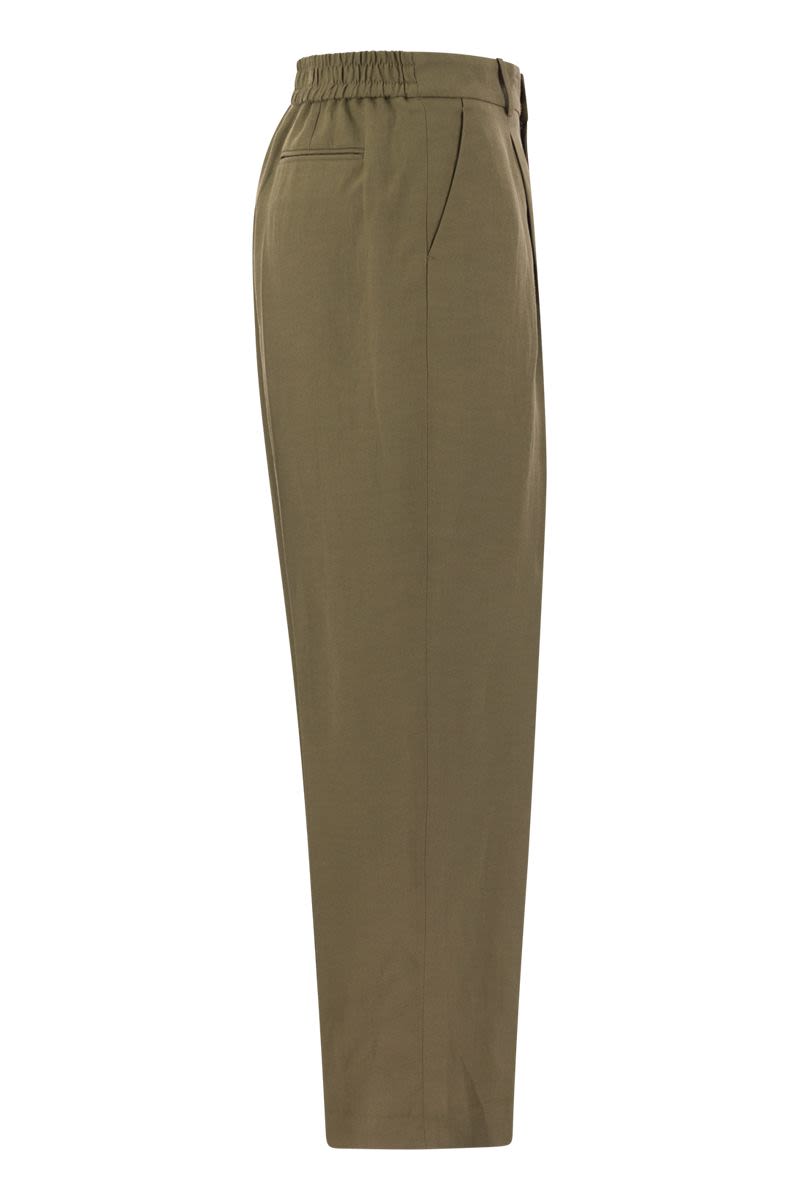 PT01 Chic Viscose and Linen Trousers