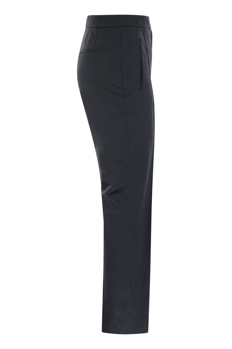 PT01 Slim-Fit Cotton and Silk Trousers with Pleat