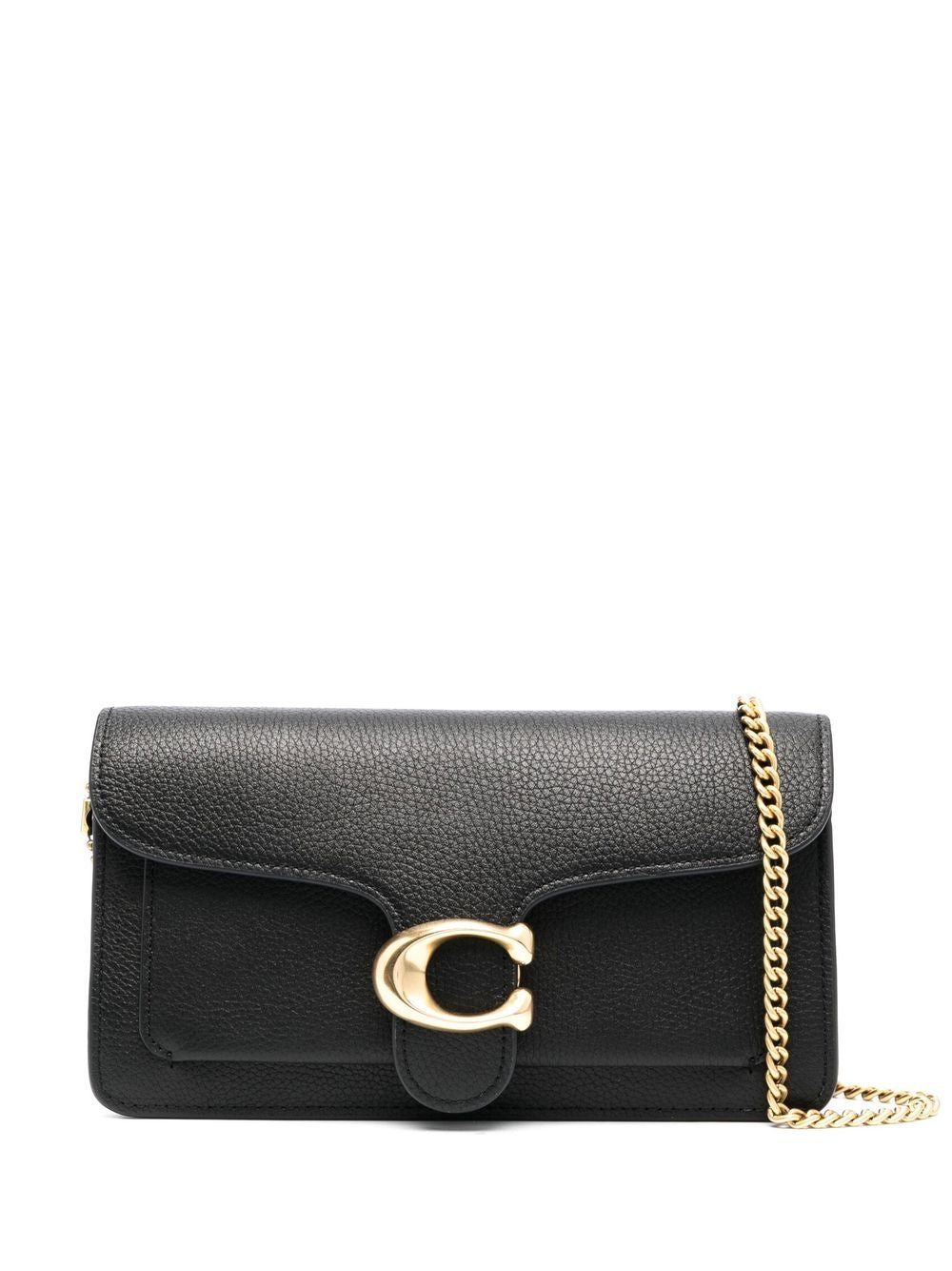 COACH Mini Chain Leather Clutch