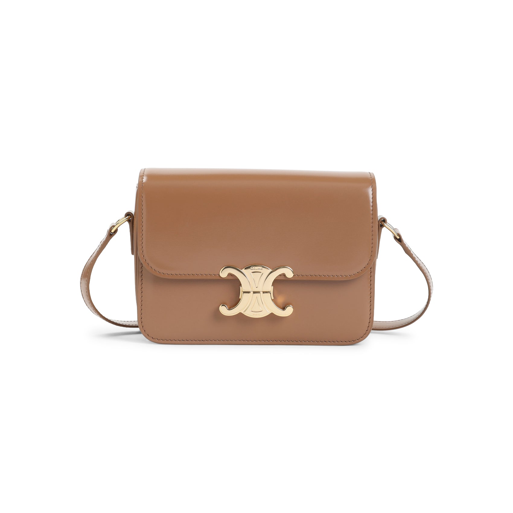 CELINE Elegant Logo Buckle Shoulder Bag - 18.5cm
