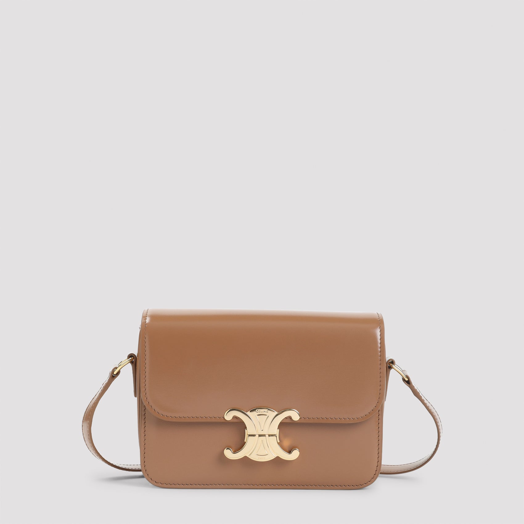 CELINE Elegant Logo Buckle Shoulder Bag - 18.5cm
