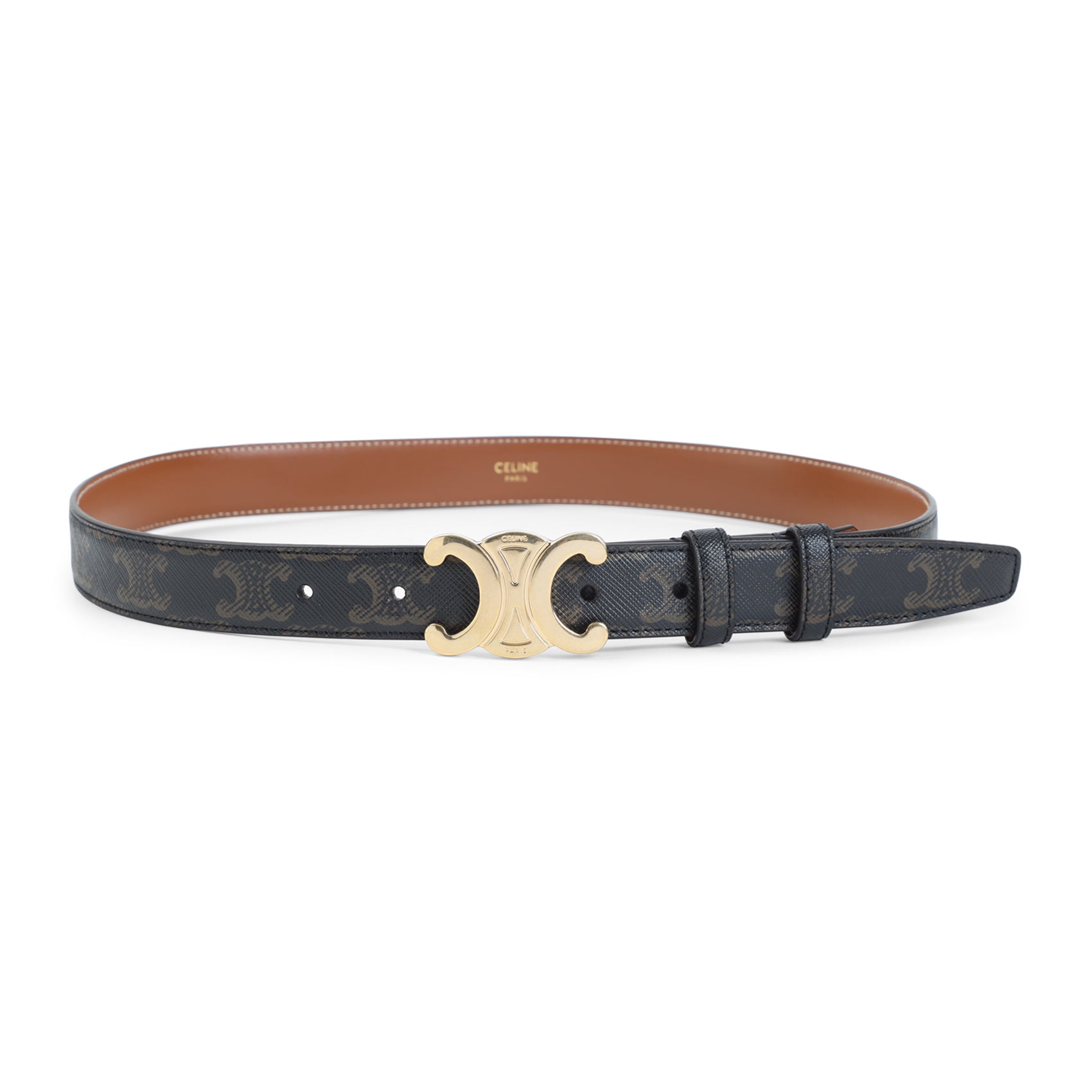 CELINE Luxury Leather Belt - 2.5cm Height