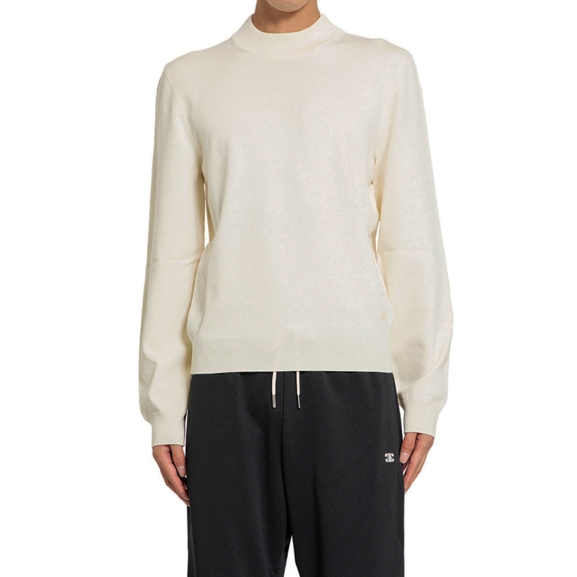 CELINE Triomphe Wool Sweater with High Neck for Men