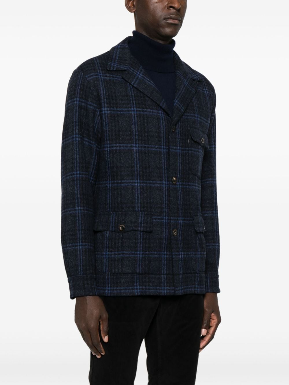 FINAMORE Wool Single-Breasted Jacket