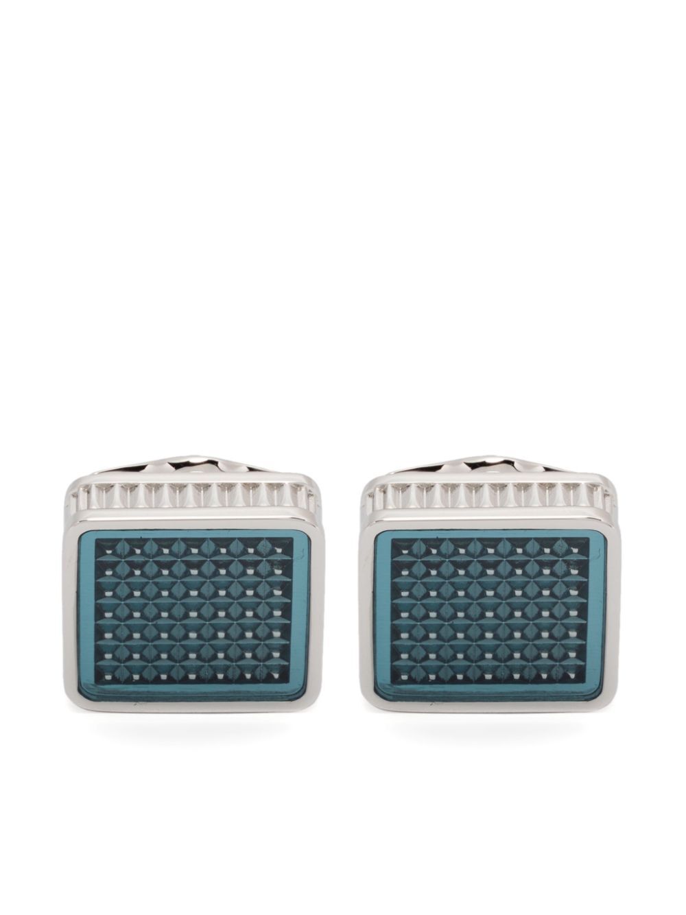 TATEOSSIAN Squared Palladium Polished Cufflinks