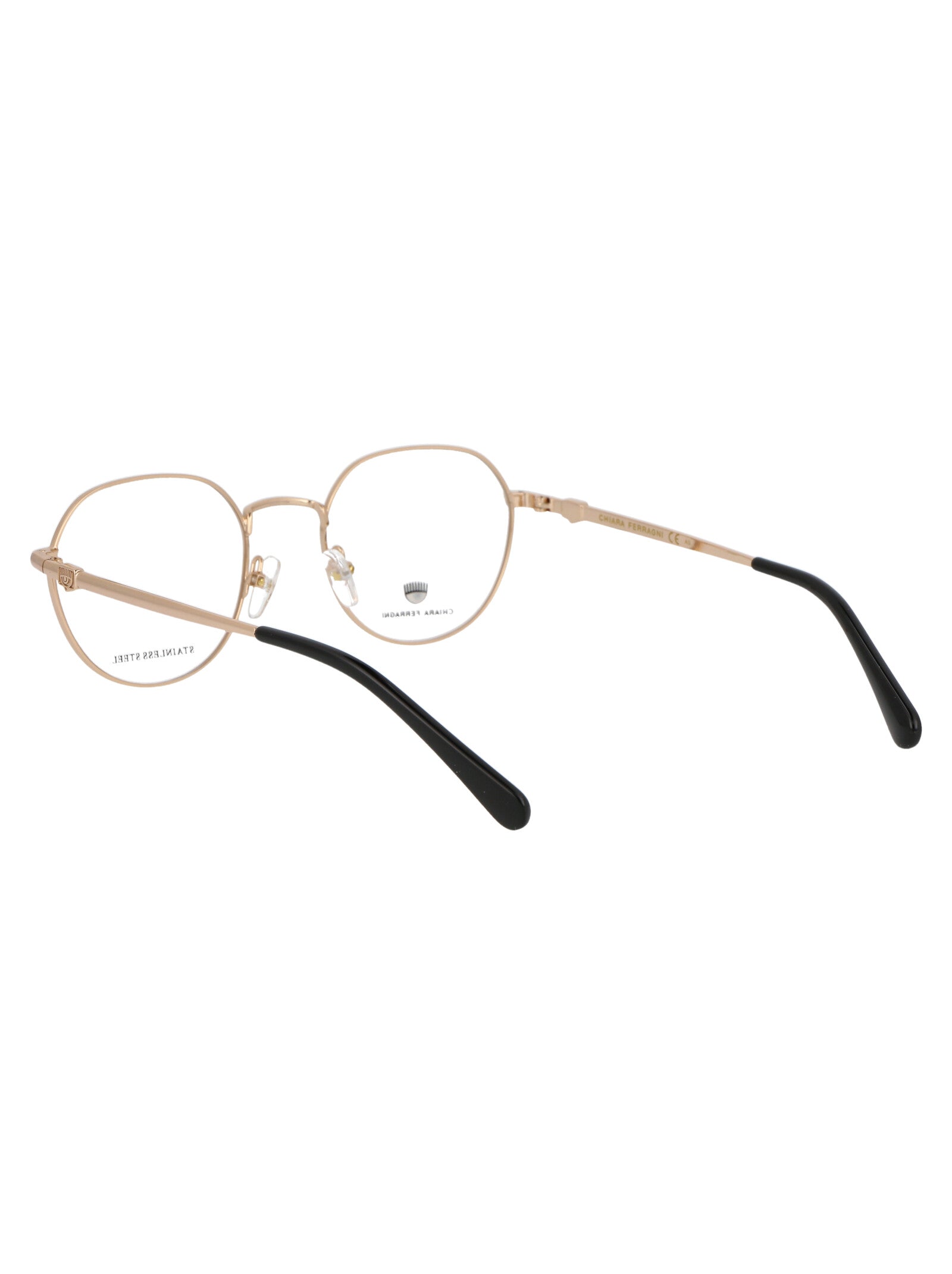 CHIARA FERRAGNI Gold Metal Optical Glasses for Women - CF 1012