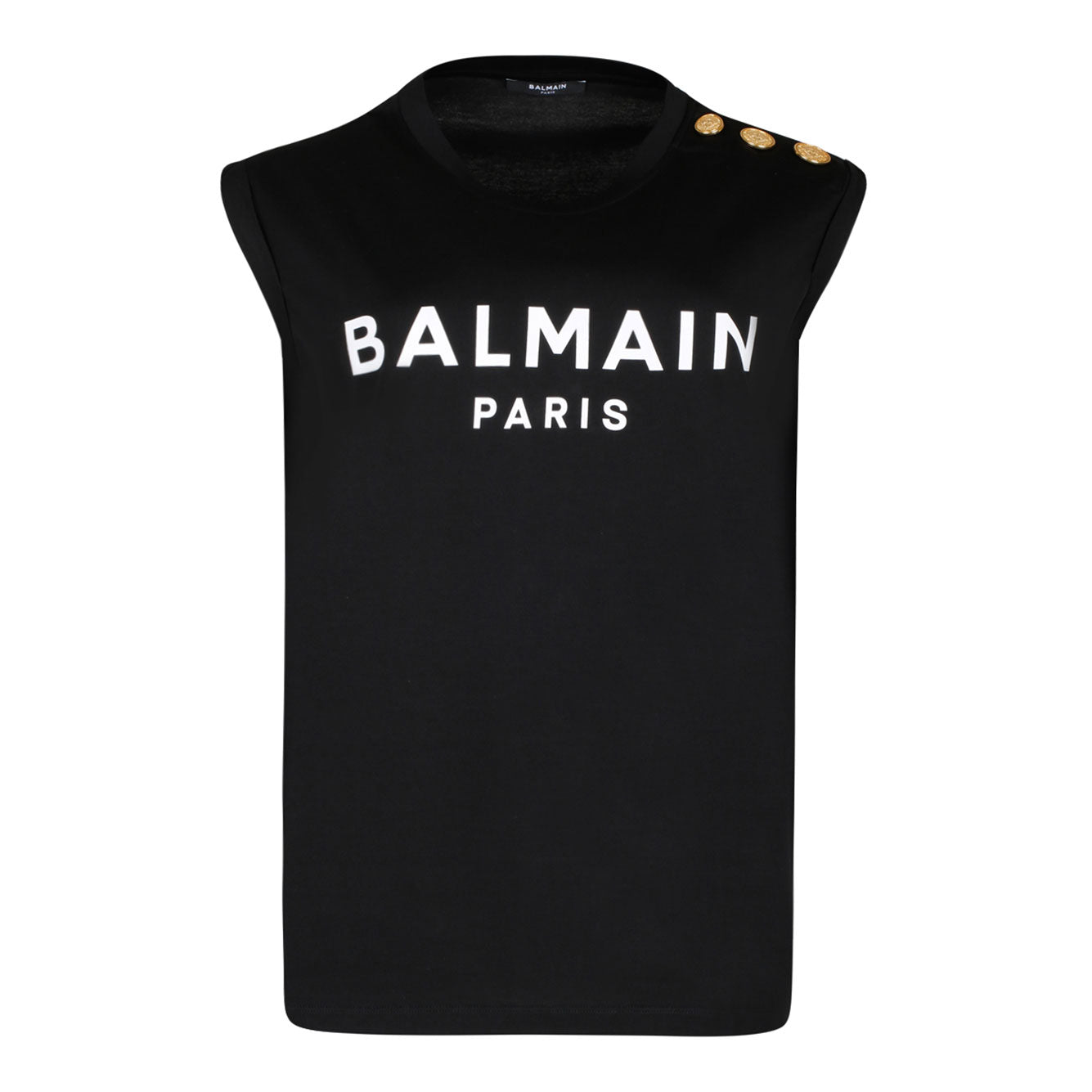 BALMAIN Elevated Women's Tank Top with Decorative Buttons - Size S