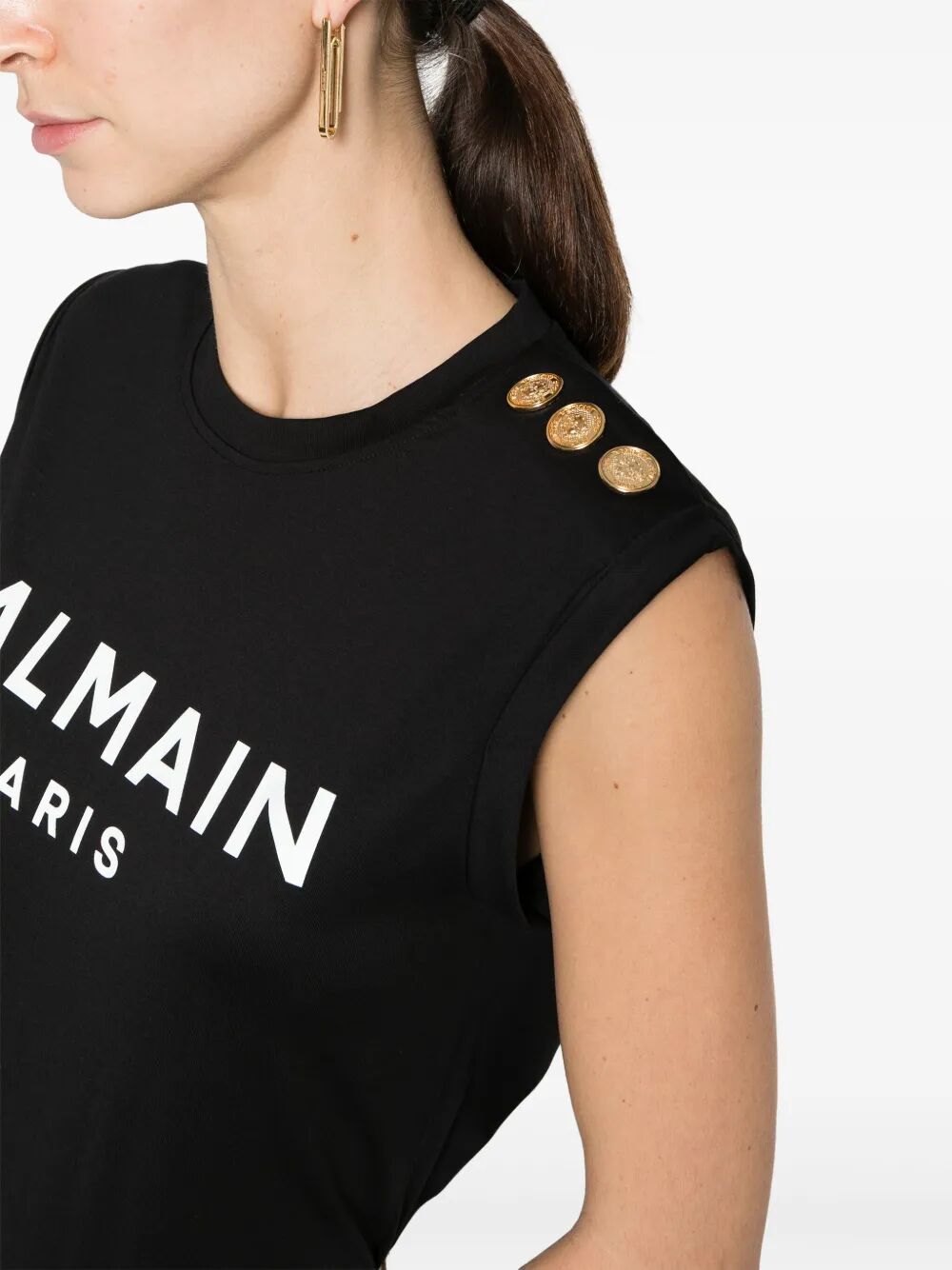 BALMAIN 3 Buttons Tank Top