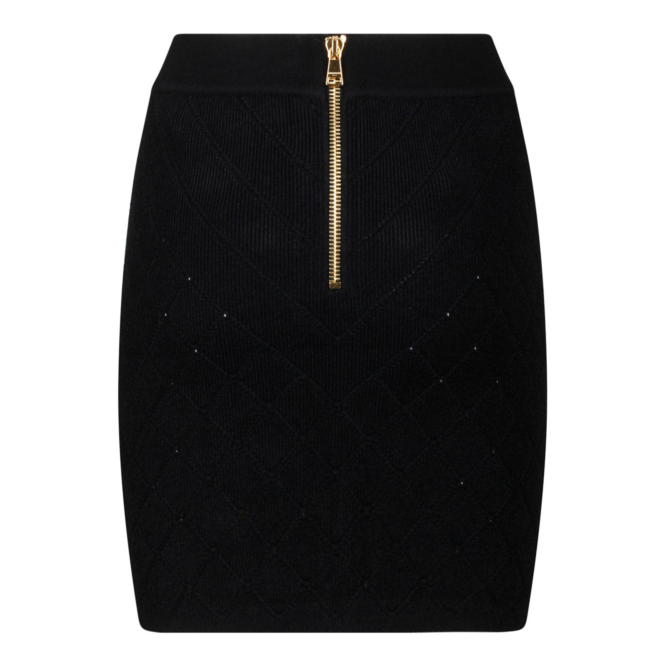 BALMAIN Trendy Buttoned Knit Mini Skirt