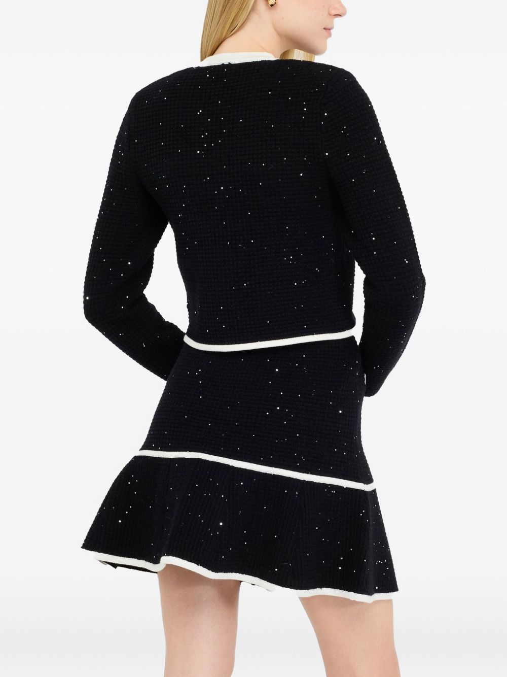 LIU JO Glitter Waffle Weave Trench with Breast Pockets