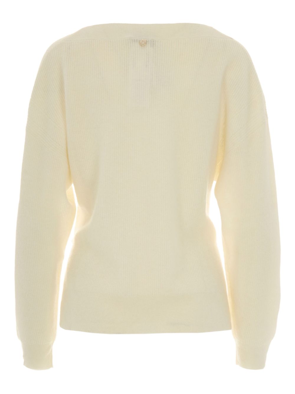 LIU JO Ribbed Knit Boat Neck Top for Women