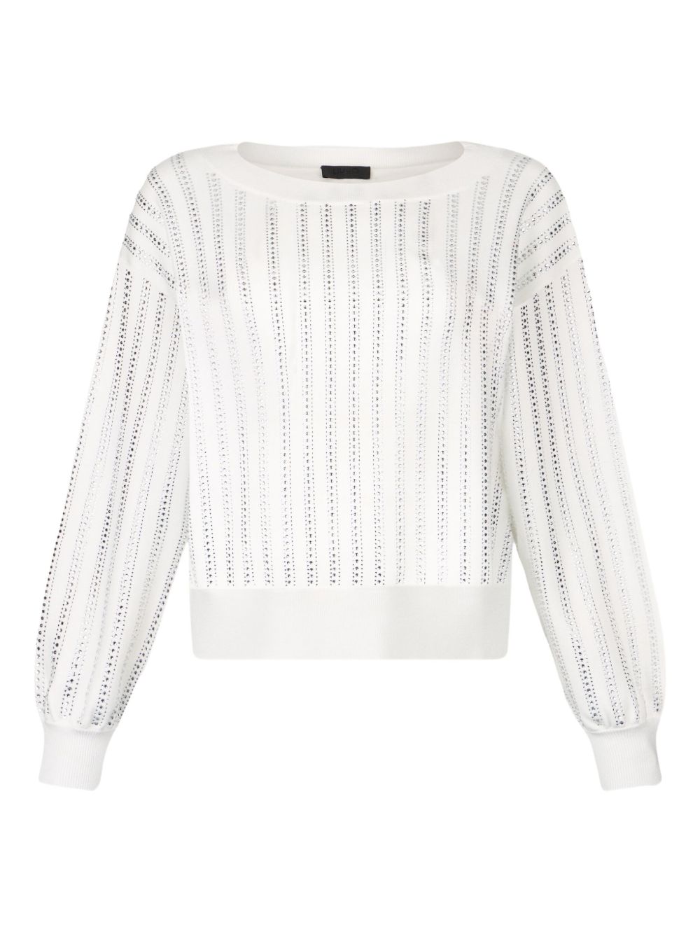 LIU JO Elegant Crewneck Puff Sleeve Sweater for Women