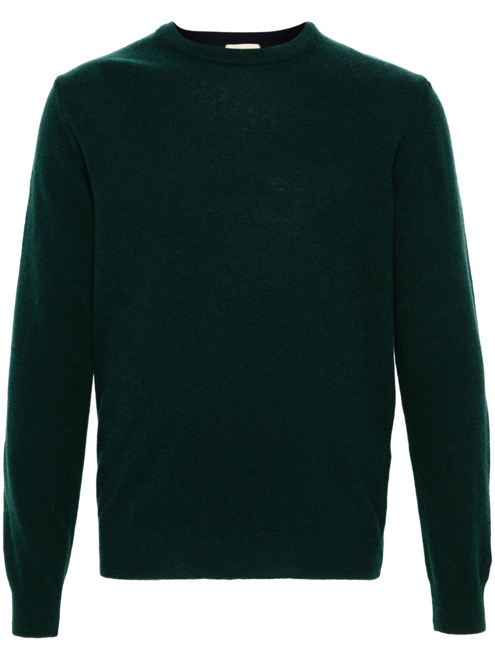 WOOLRICH Military Green Wool Sweater - Crew Neck, Long Sleeves