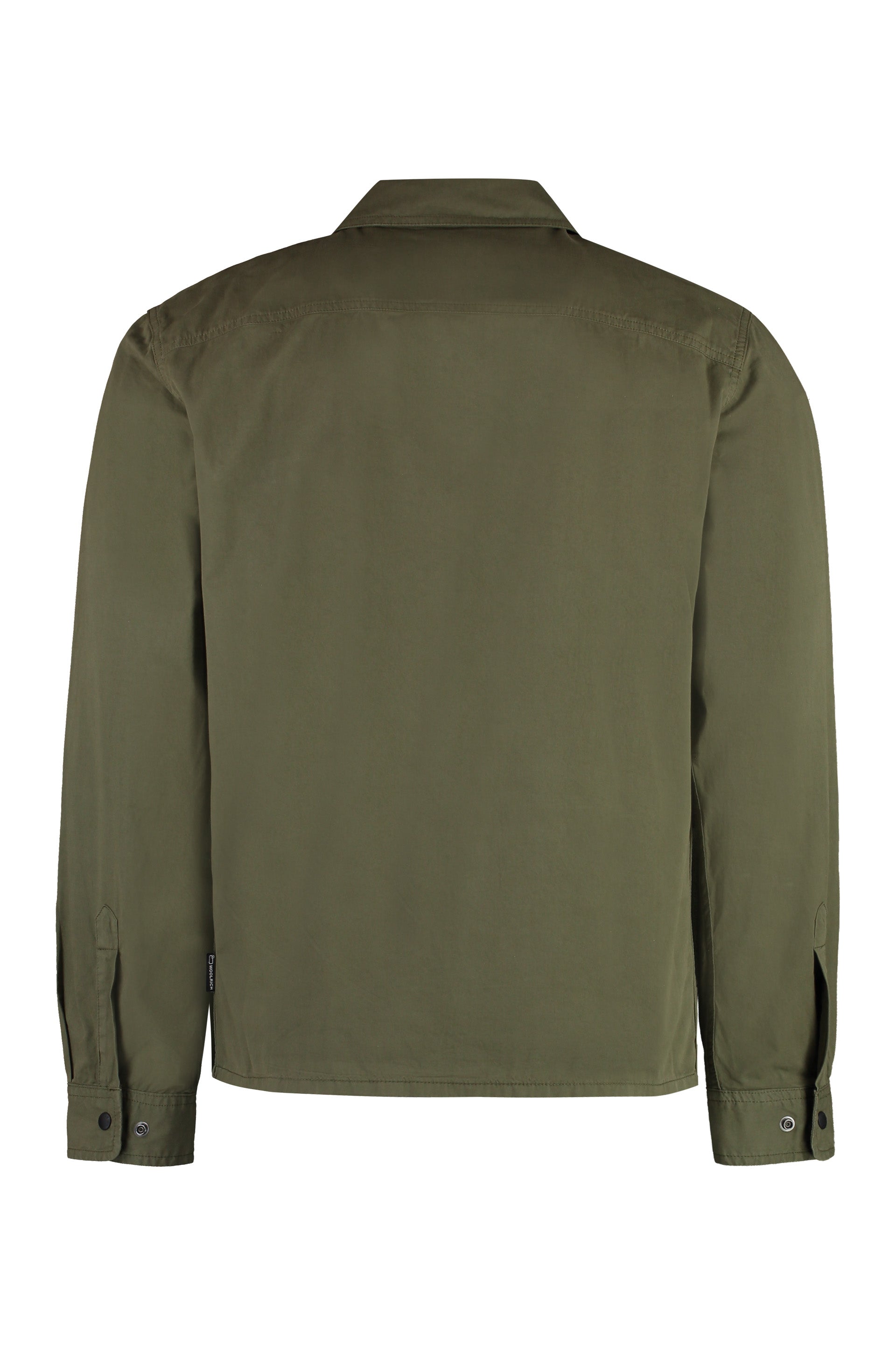 WOOLRICH Cotton Overshirt with Front Pockets for Men
