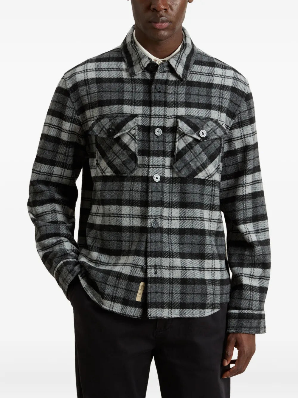 WOOLRICH Wool Blend Checkered Shirt Jacket - Size L