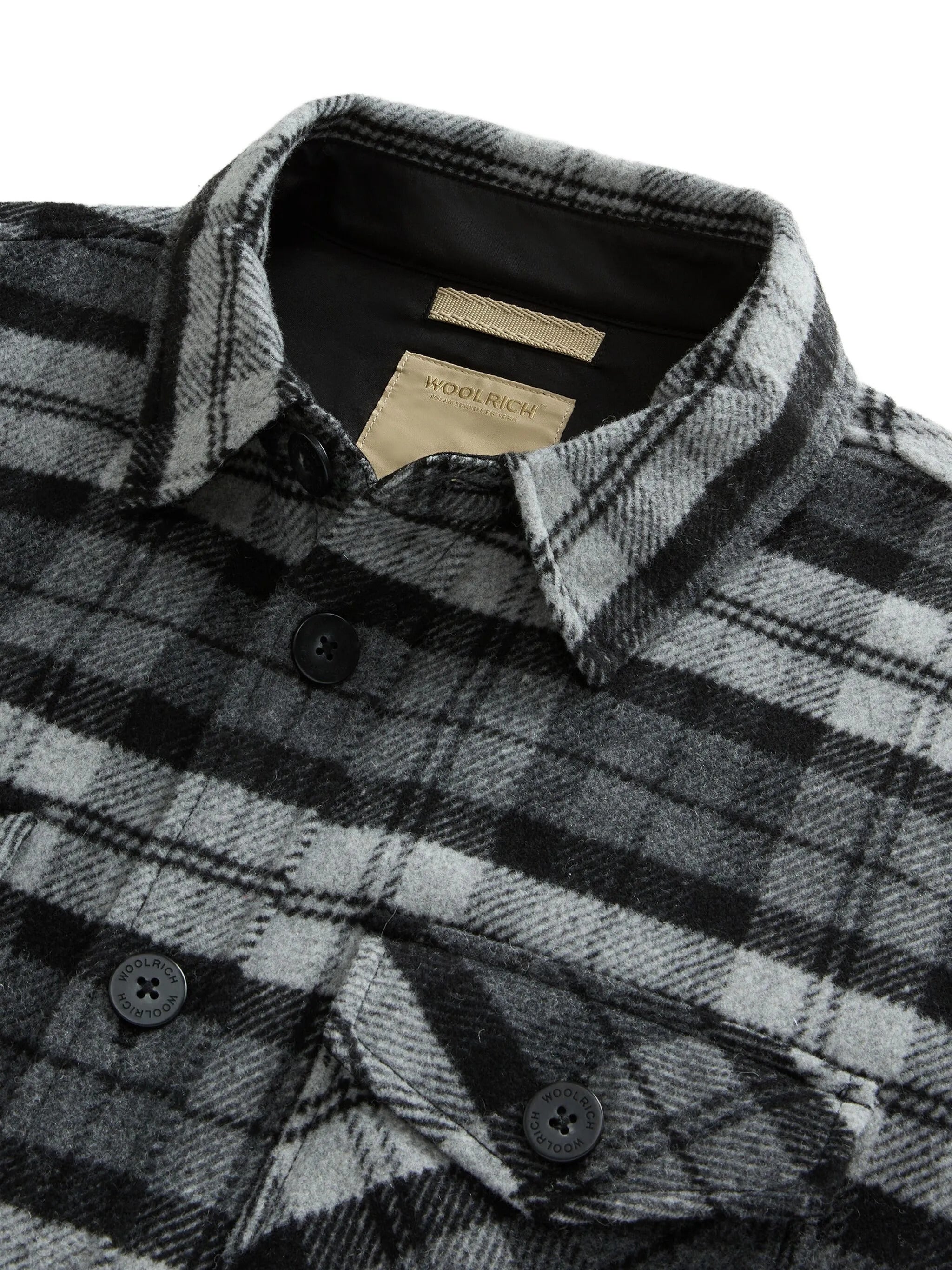 WOOLRICH Wool Blend Checkered Shirt Jacket - Size L