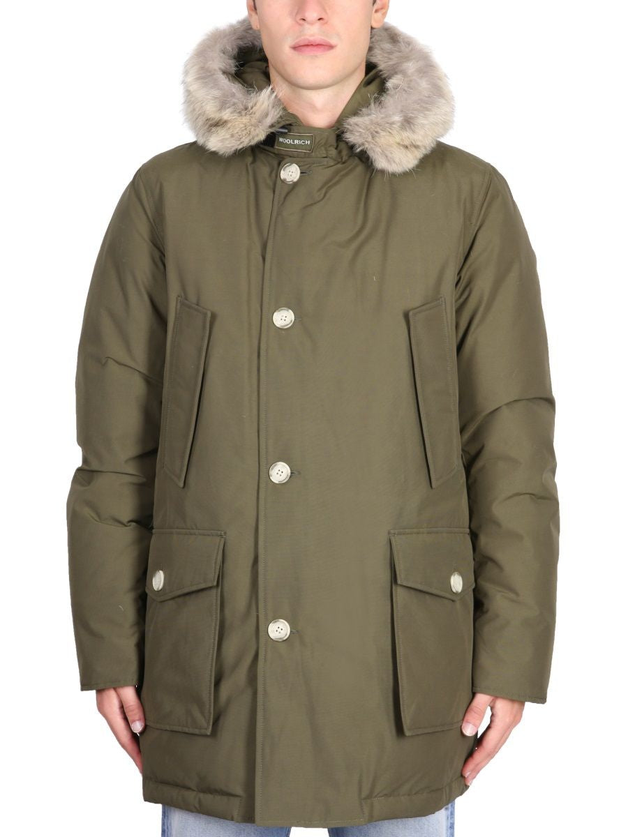 WOOLRICH Men's Arctic Parka Jacket with Removable Fur - Size L