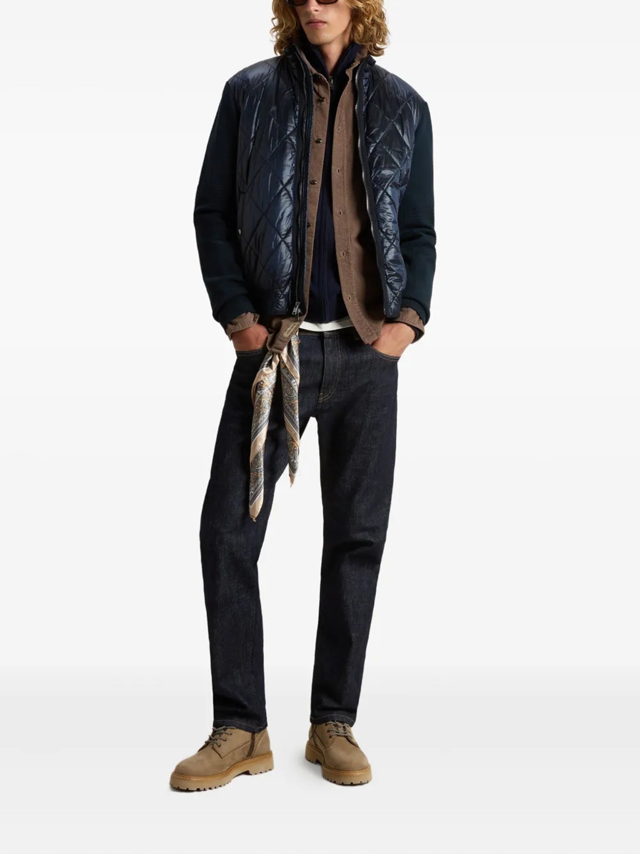 WOOLRICH Quilted Hybrid Jacket - Men's Size L