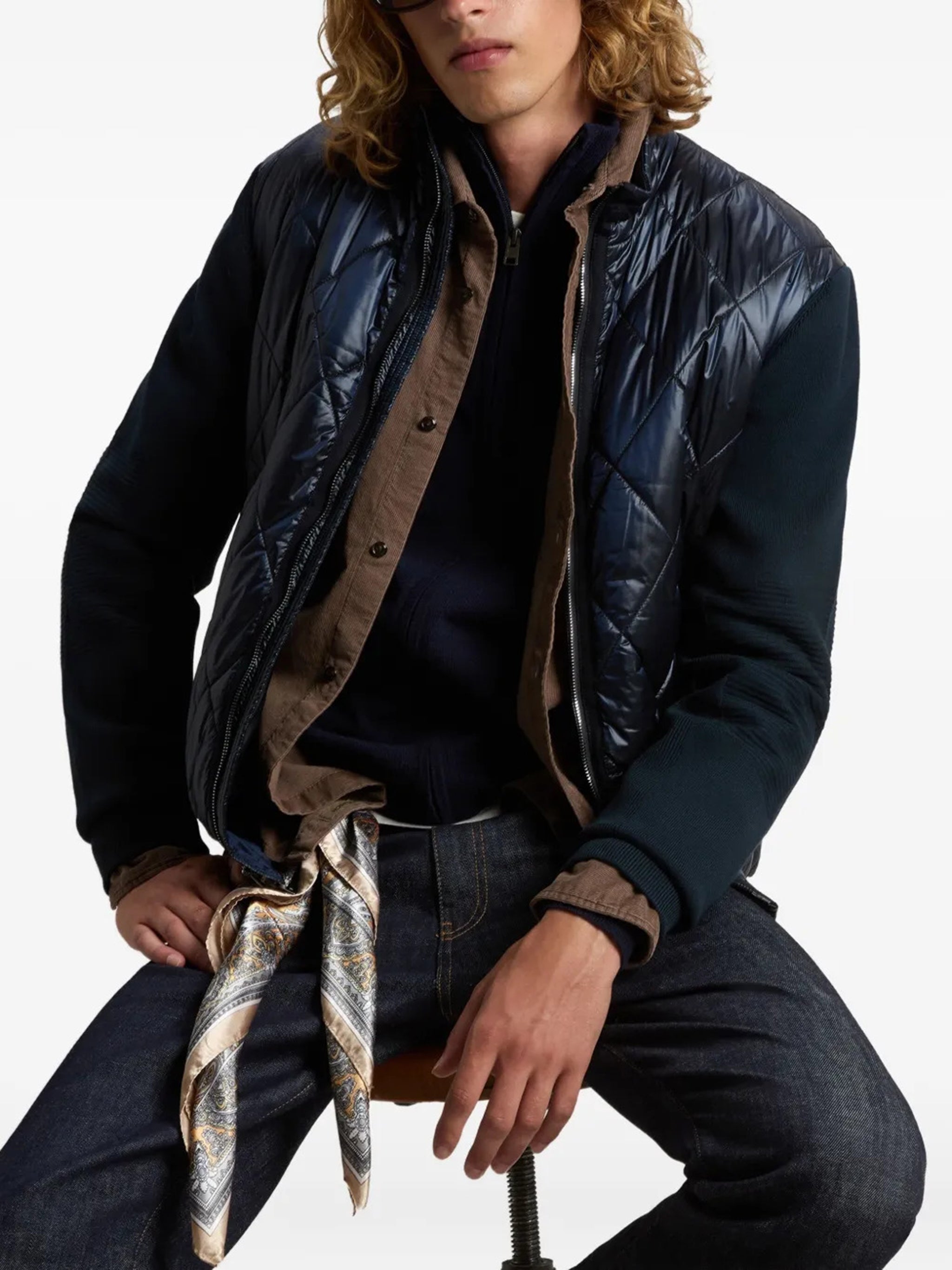 WOOLRICH Quilted Hybrid Jacket - Men's Size L