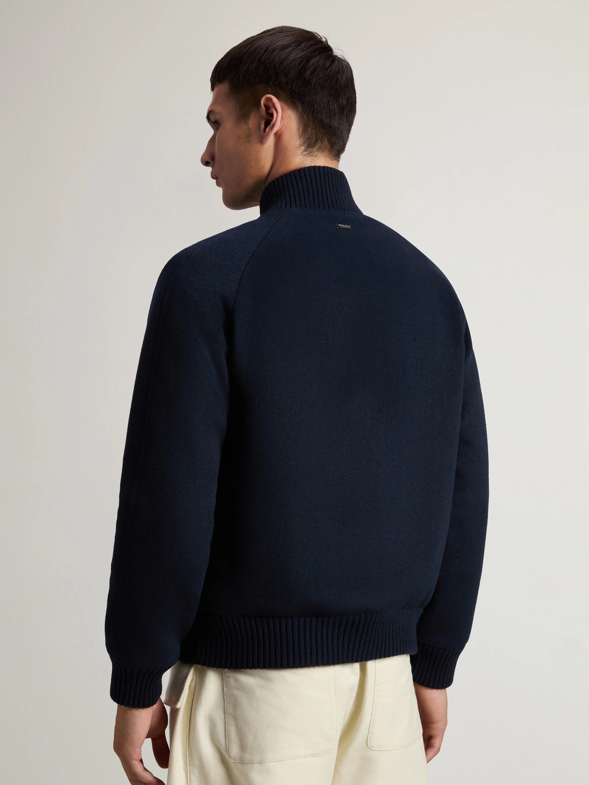 WOOLRICH Men's Wool Blend Miles Bomber Jacket - Size L