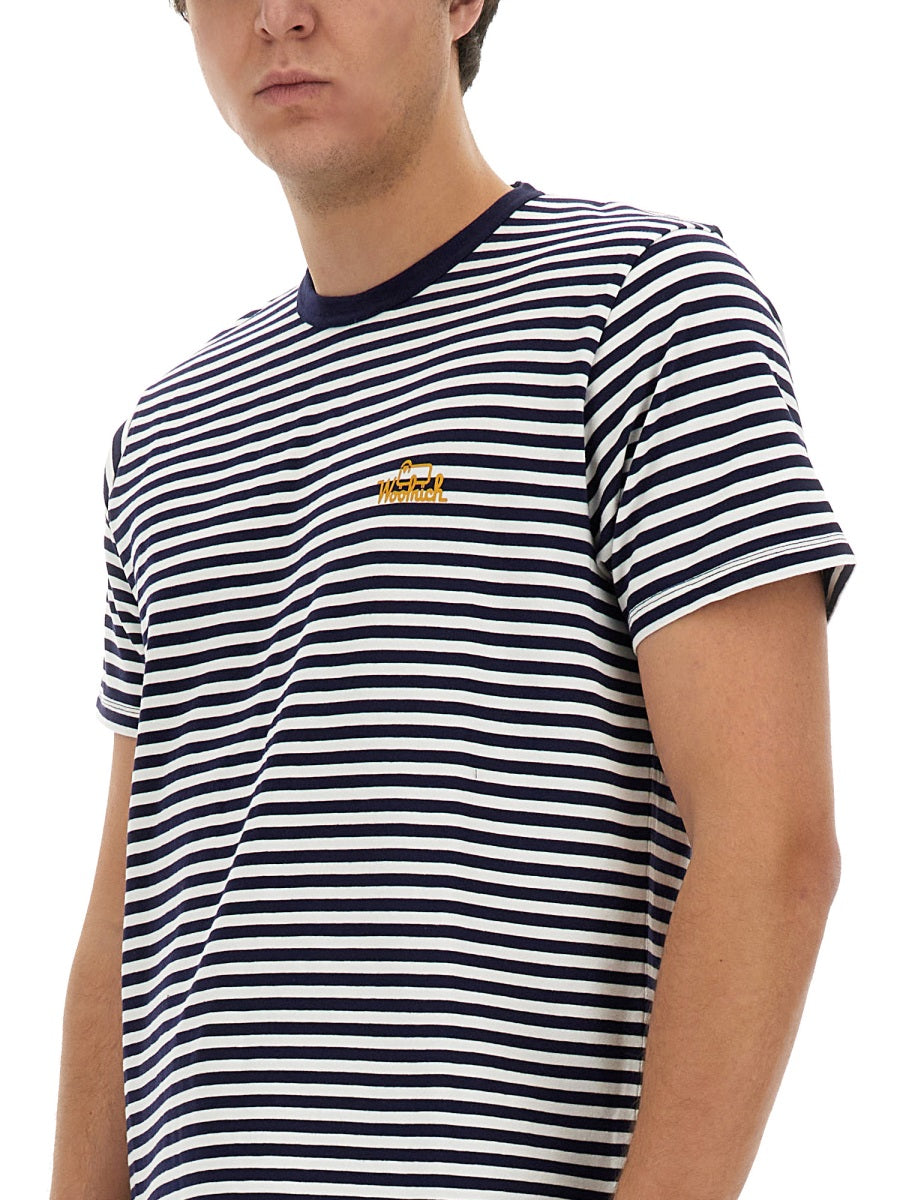 WOOLRICH Men's Striped T-Shirt - Size L