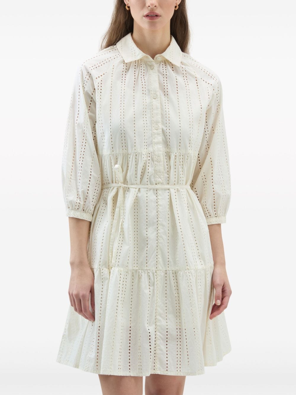 WOOLRICH Mini Cotton Broderie Anglaise Dress