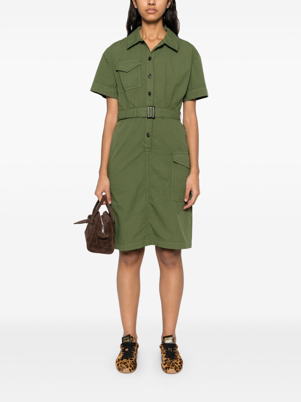 WOOLRICH Classic Short Sleeve Cotton Shirt Dress