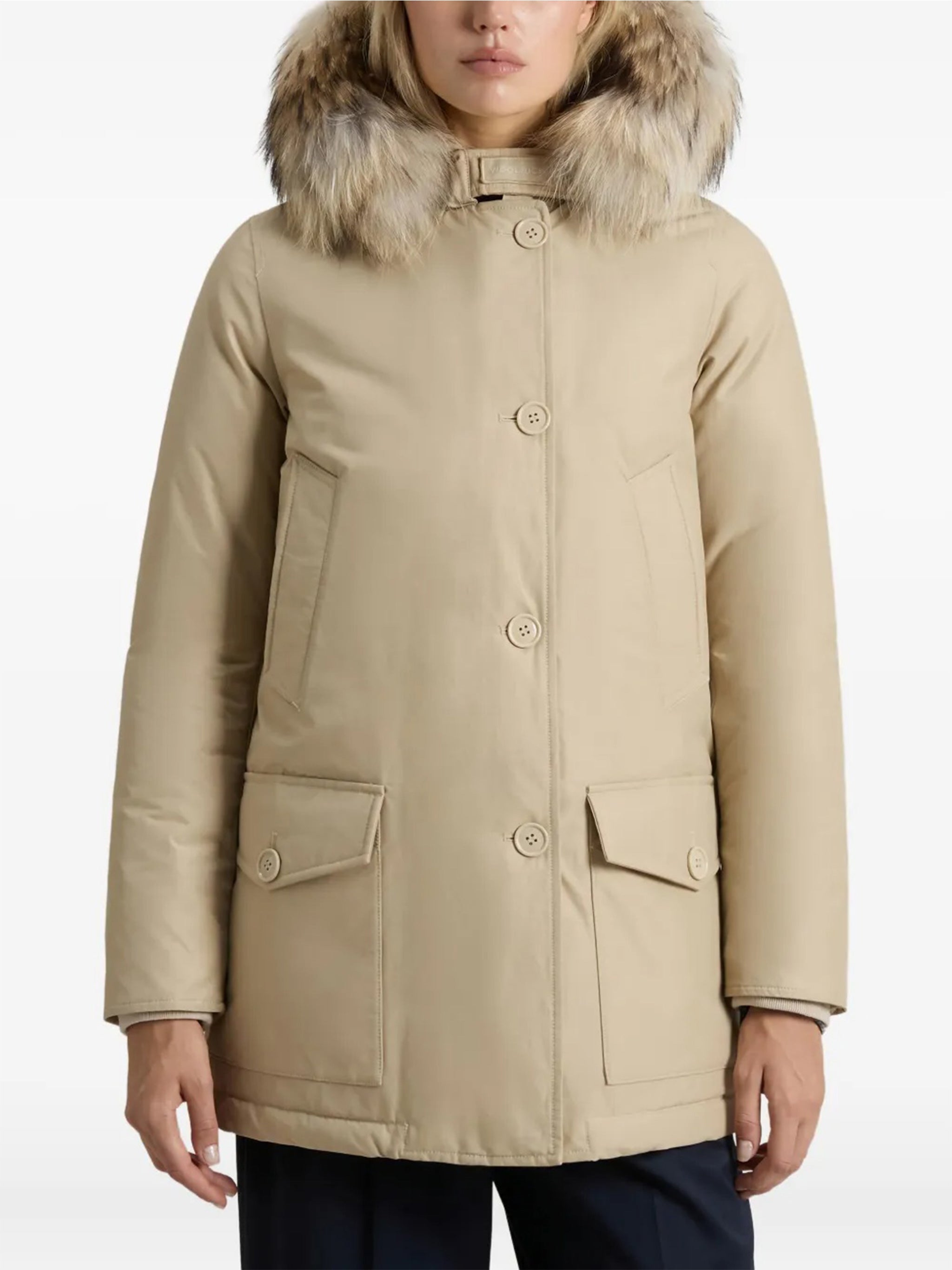 WOOLRICH Womens Arctic Detachable Fur Parka Jacket