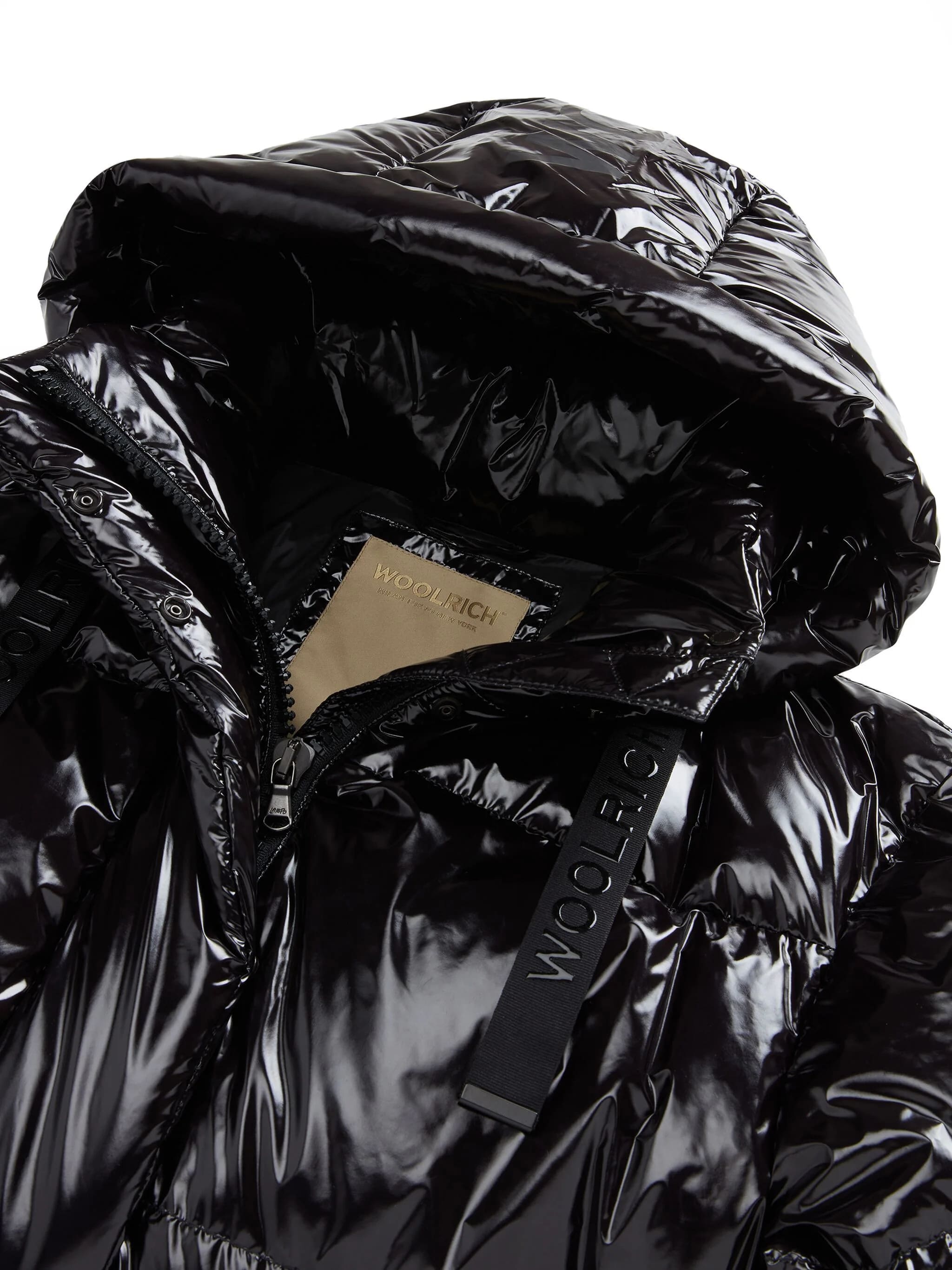 WOOLRICH Super Glossy Short Parka Jacket for Women