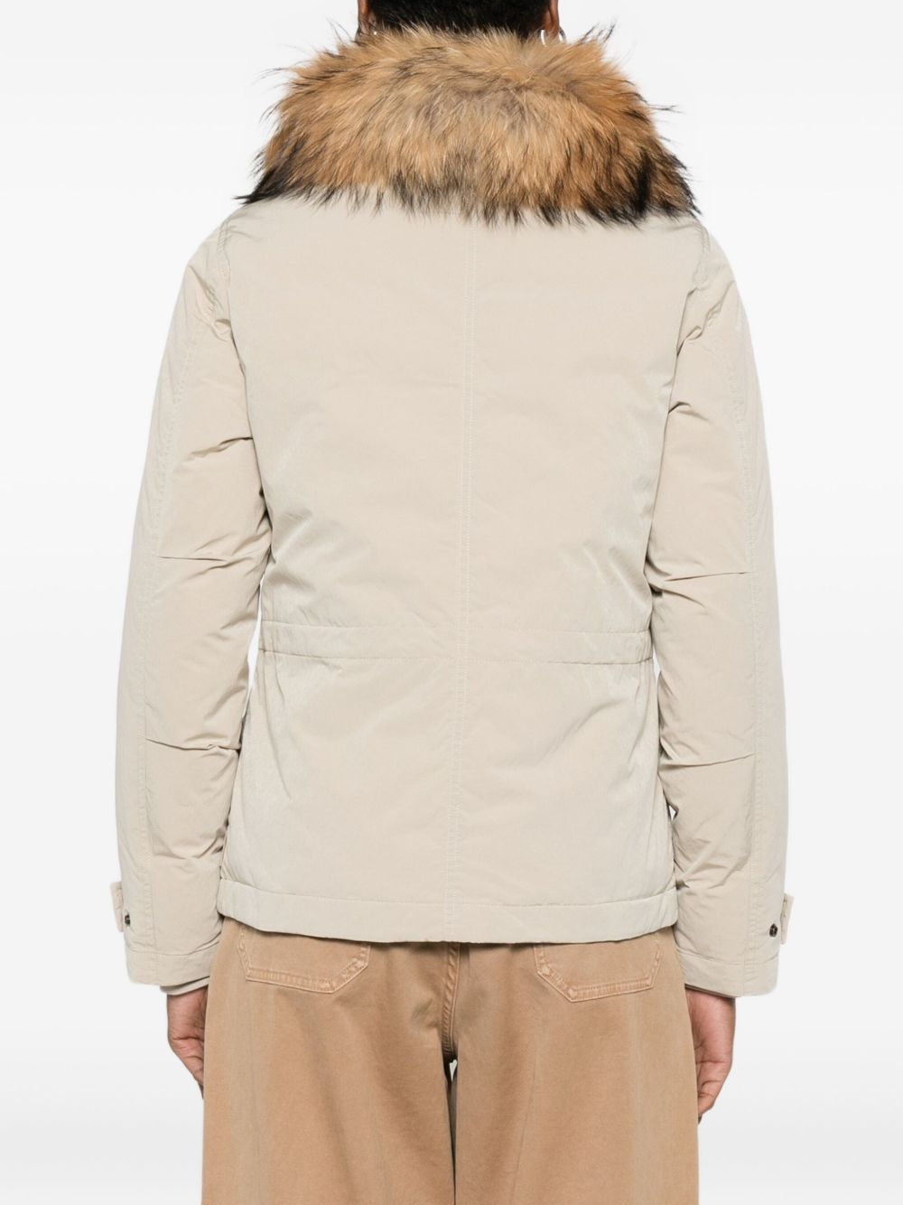 WOOLRICH Fur Trim Front Flap Pockets Jacket for Women