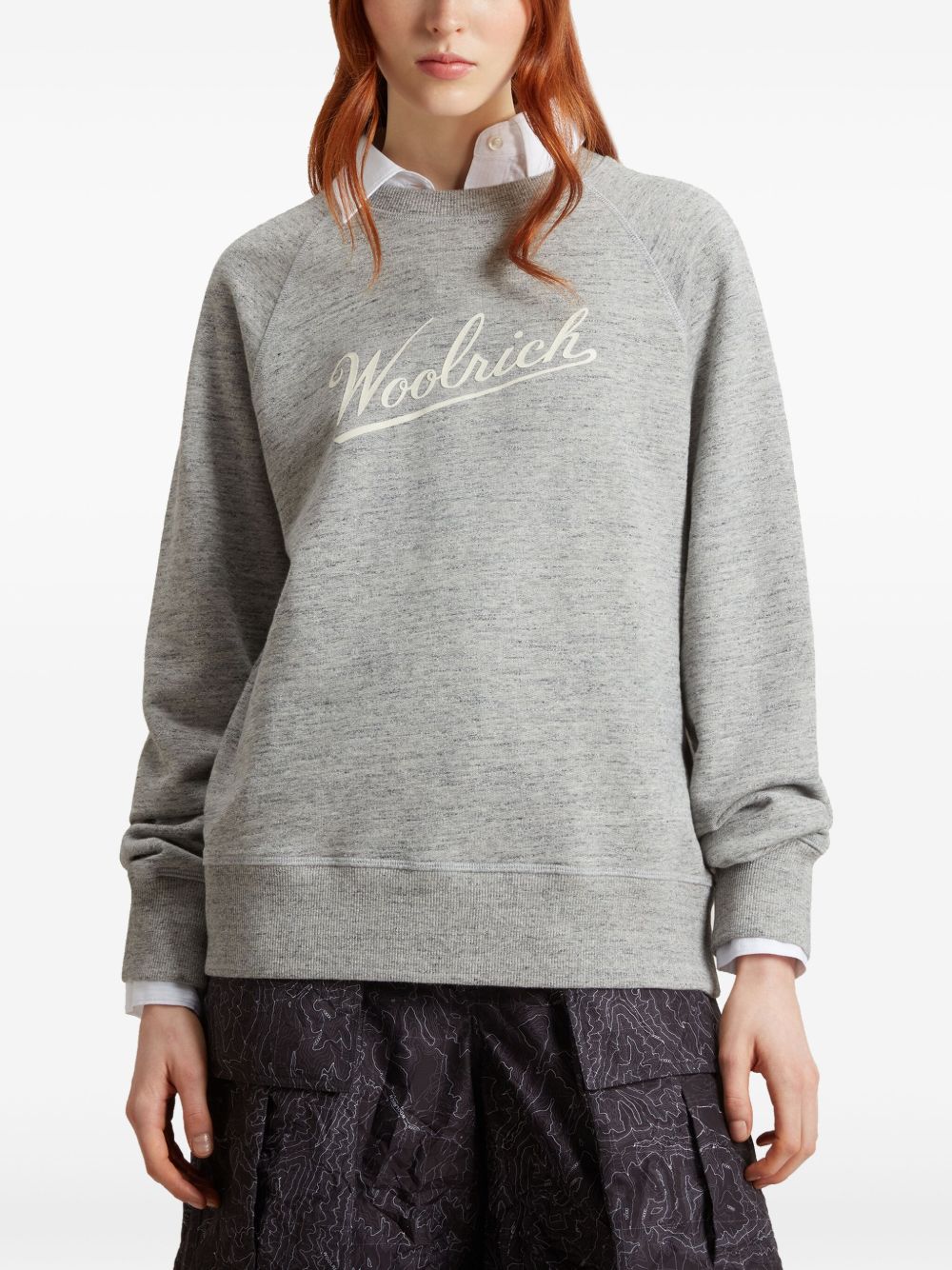 WOOLRICH Logo Cotton Sweatshirt for Women - SS25