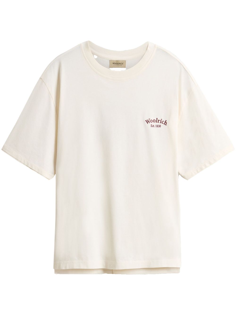 WOOLRICH Crew Neck Logo Cotton T-Shirt