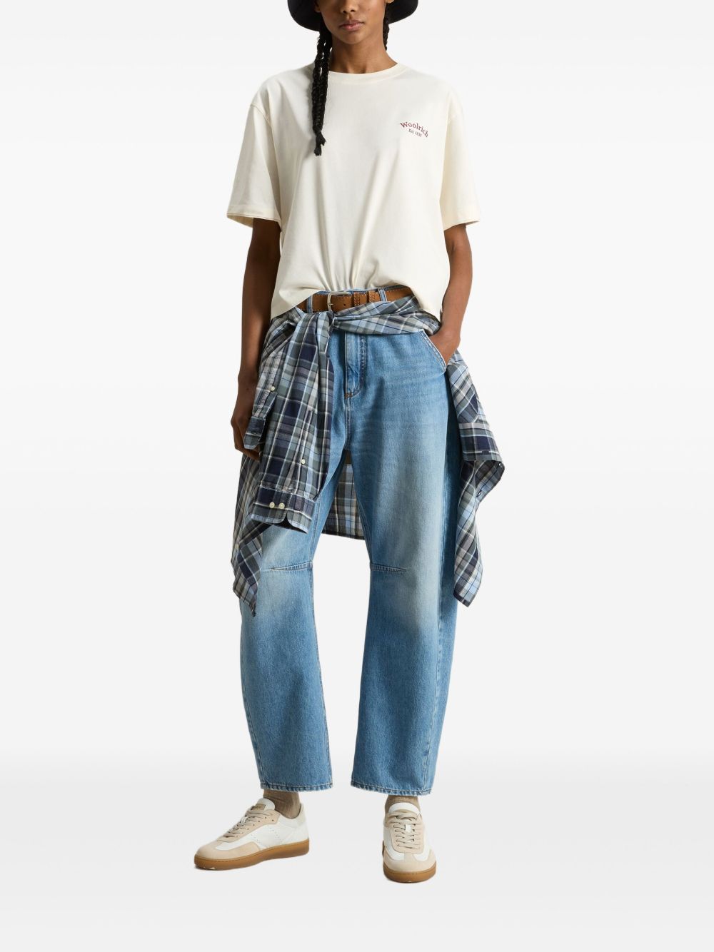 WOOLRICH Crew Neck Logo Cotton T-Shirt