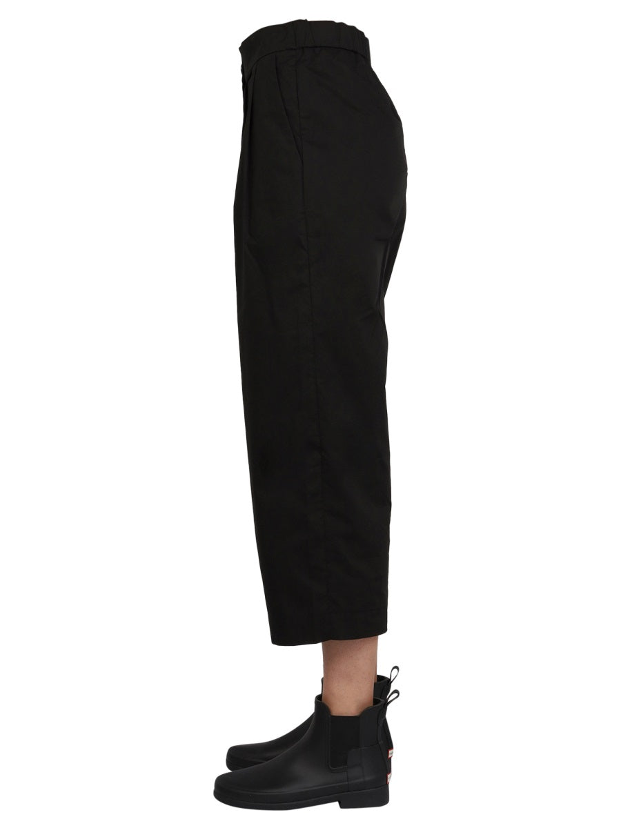 WOOLRICH Poplin Pants with Front Button and Zipper Closure
