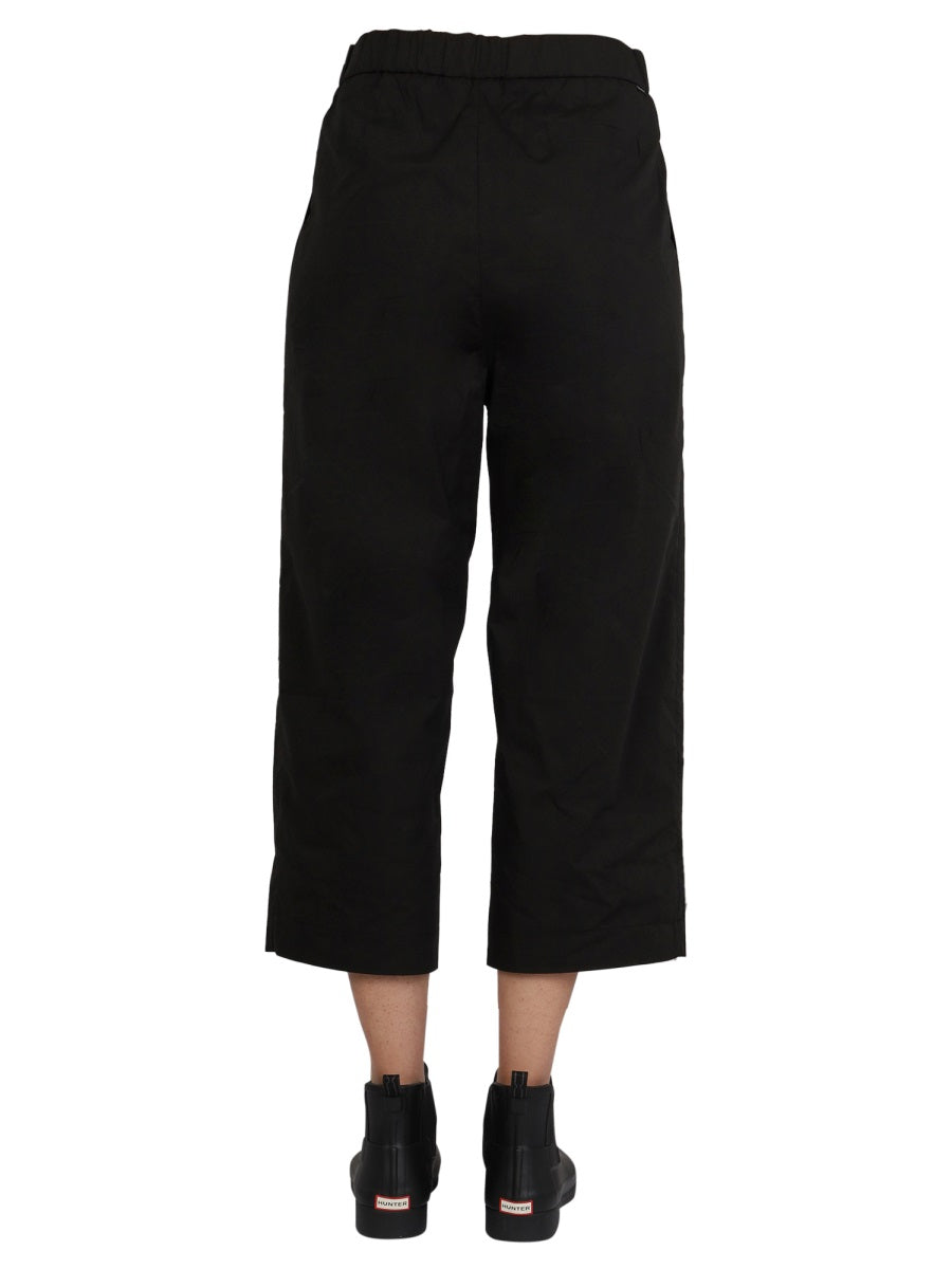 WOOLRICH Poplin Pants with Front Button and Zipper Closure