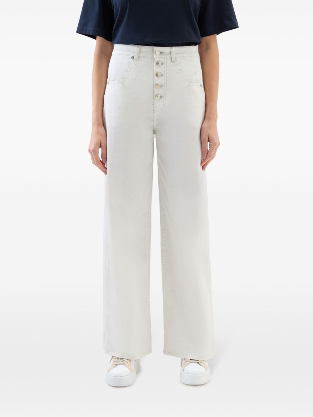 WOOLRICH Wide Leg Denim Jeans for Women - SS24 Collection