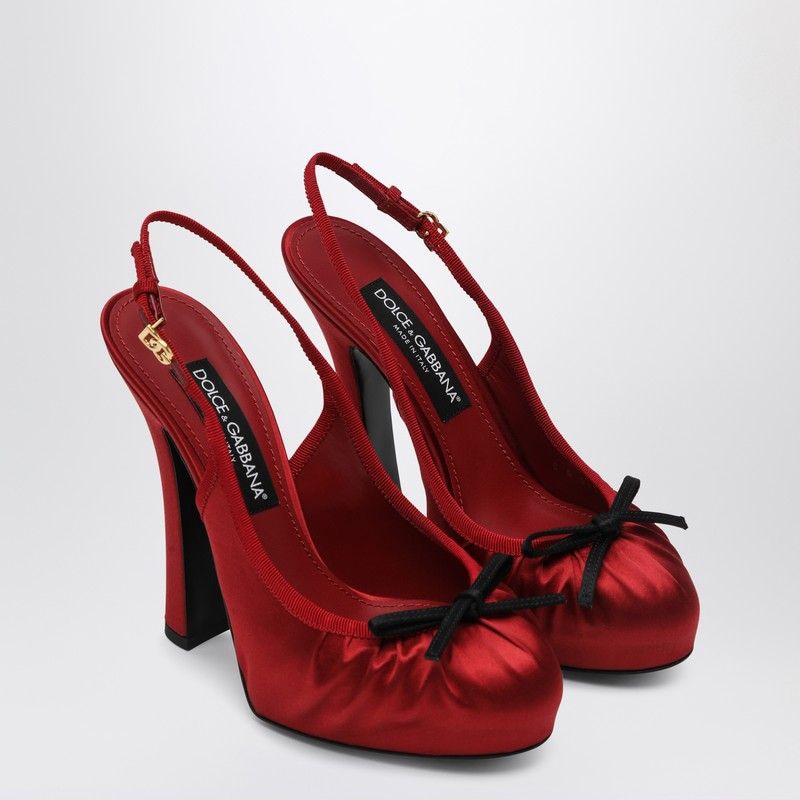 DOLCE & GABBANA Elegant Satin Slingback Pumps - Women’s Size 8
