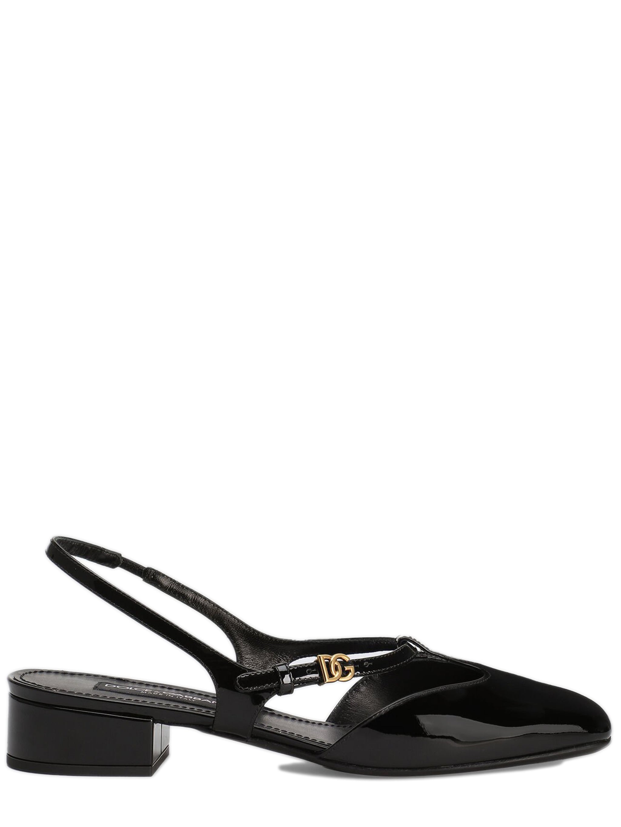 DOLCE & GABBANA Patent Leather Slingback Pumps with 30mm Heel