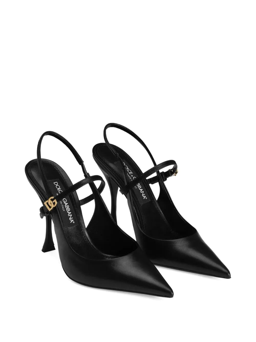 DOLCE & GABBANA Elegant Slingback Pumps with Pointed Toe and Heel Height 9 CM