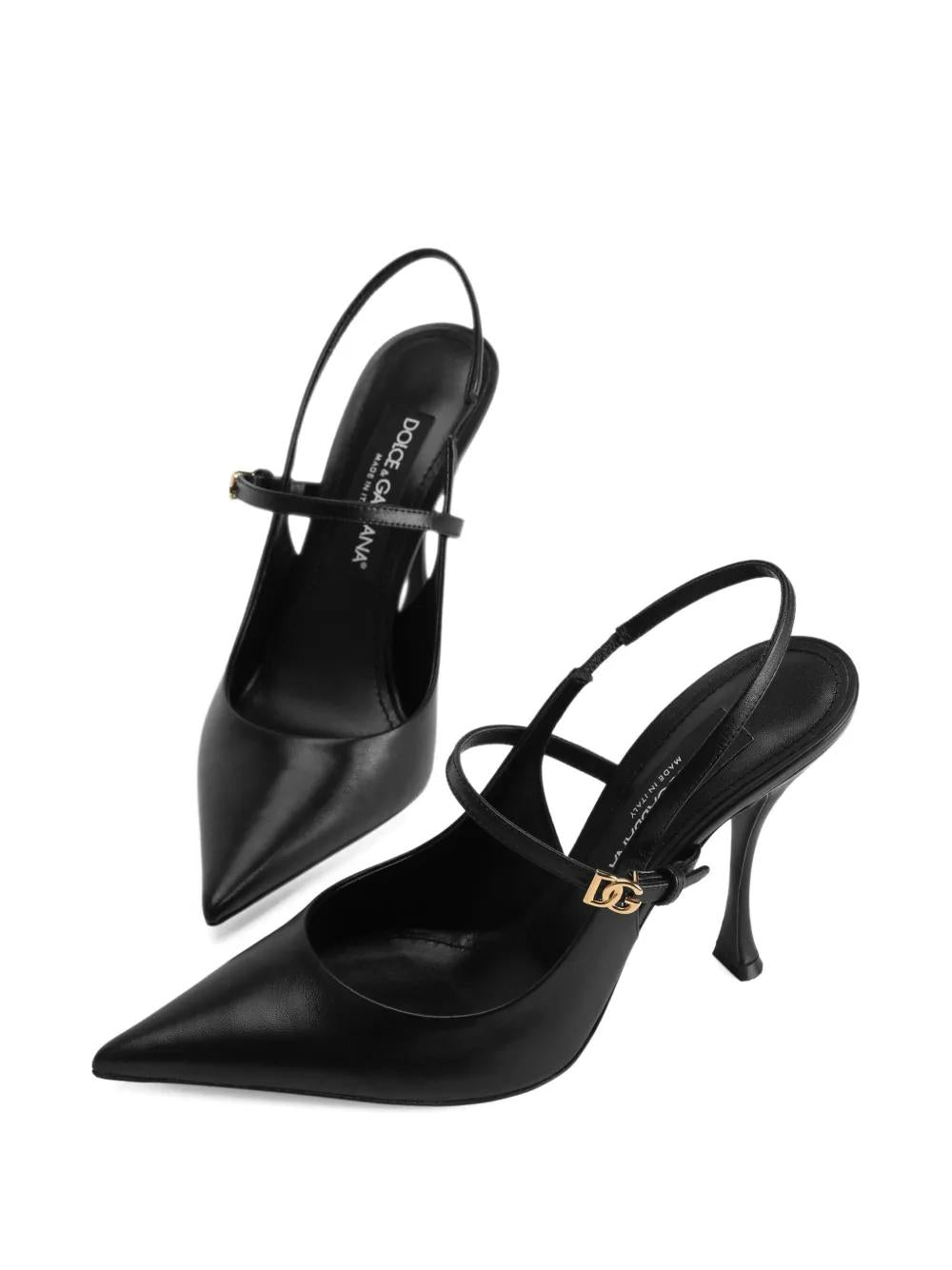 DOLCE & GABBANA Elegant Slingback Pumps with Pointed Toe and Heel Height 9 CM
