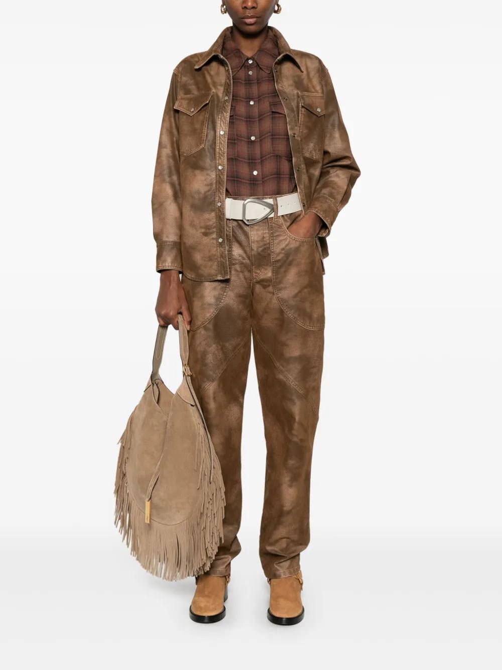 ISABEL MARANT ETOILE Faux Leather Shirt for Women - FW25