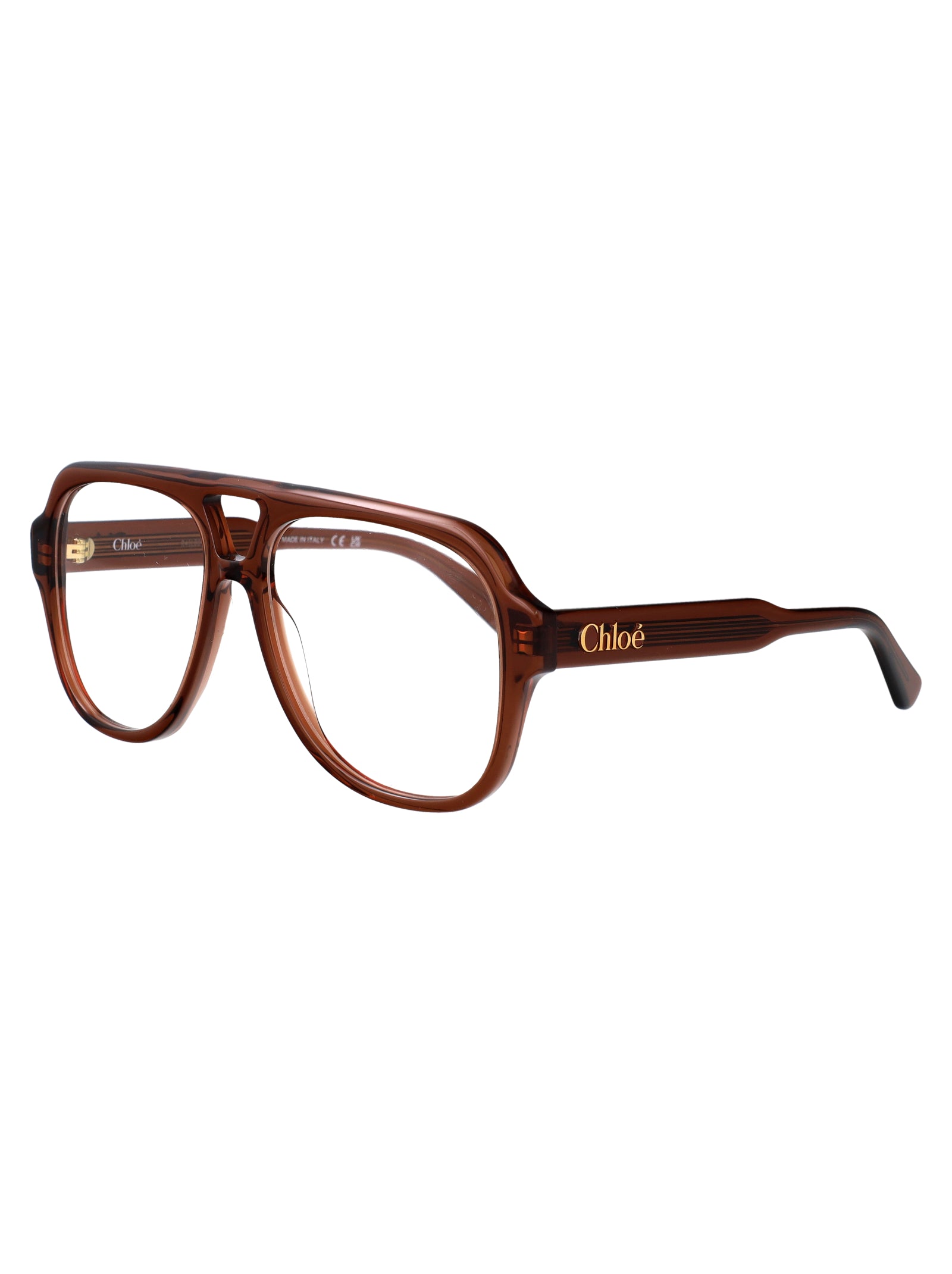 CHLOÉ Transparent Recycled Acetate Optical Glasses for Women